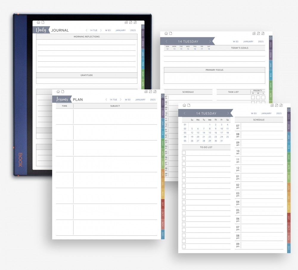 ✏️ Plan Each Day with Intention for Boox Note Planner ✏️ Plan Each Day with Intention Template for Boox Note