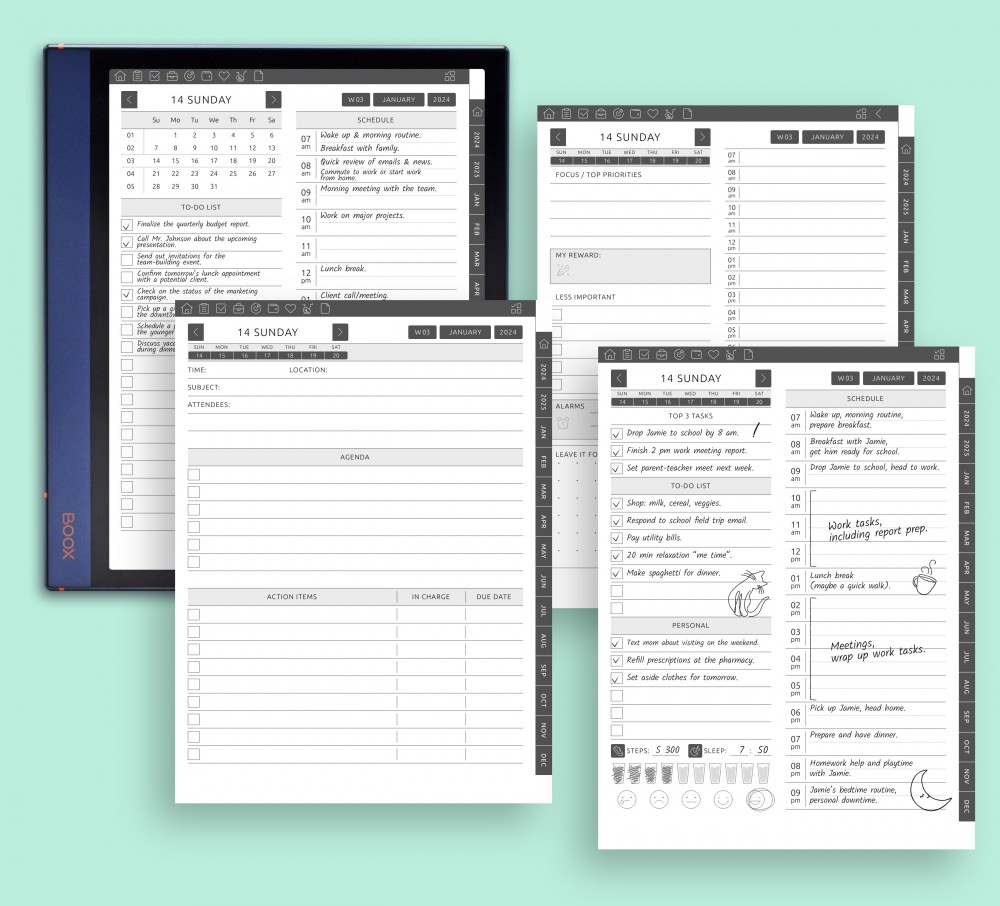 Enhance Your Daily Performance for Boox Note Planner Enhance Your Daily Performance Template for Boox Note