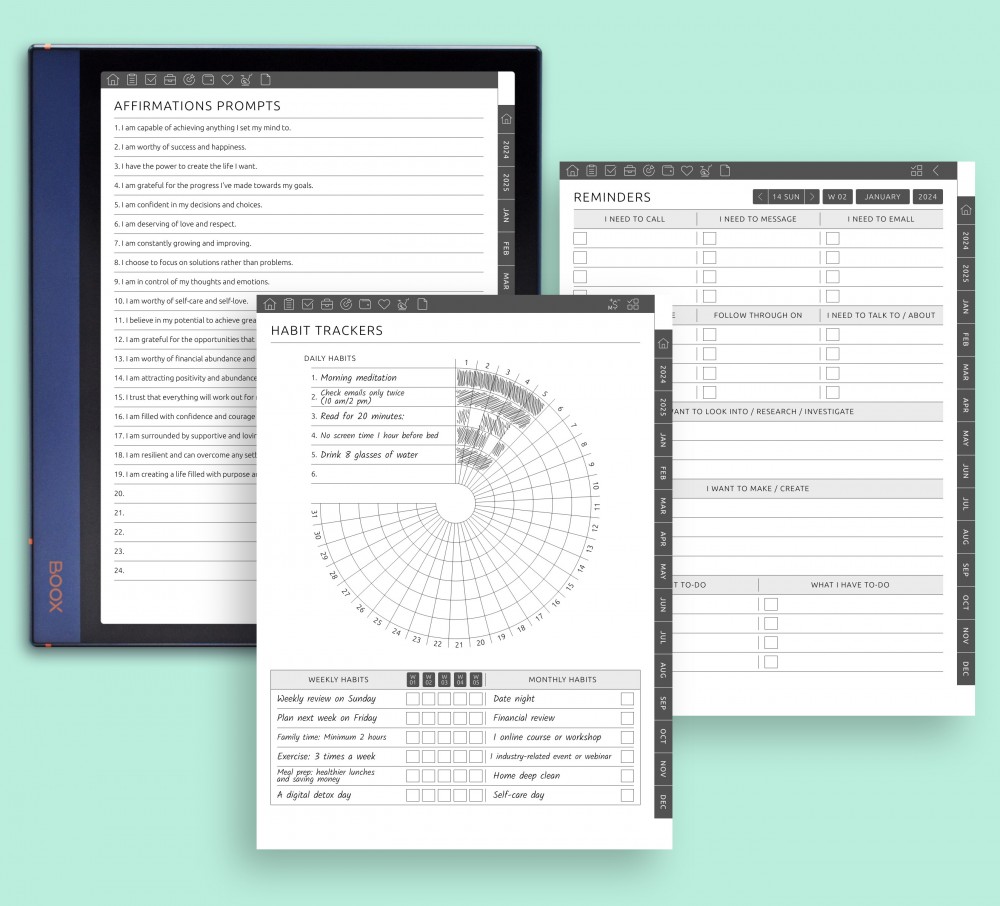 Boost Your Productivity with Smart Tracking and Reminders for Boox Note Planner Boost Your Productivity with Smart Tracking and Reminders Template for Boox Note