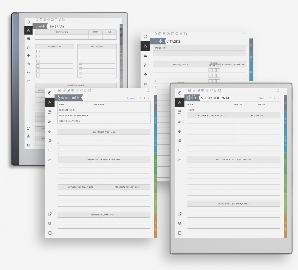 Your Faith Life, Fully Customizable for reMarkable Your Faith Life, Fully Customizable Template for reMarkable