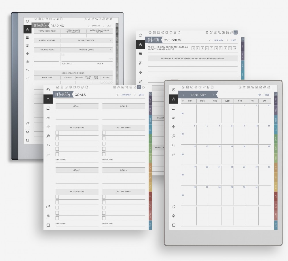 Stay Focused Month by Month for reMarkable Stay Focused Month by Month Template for reMarkable
