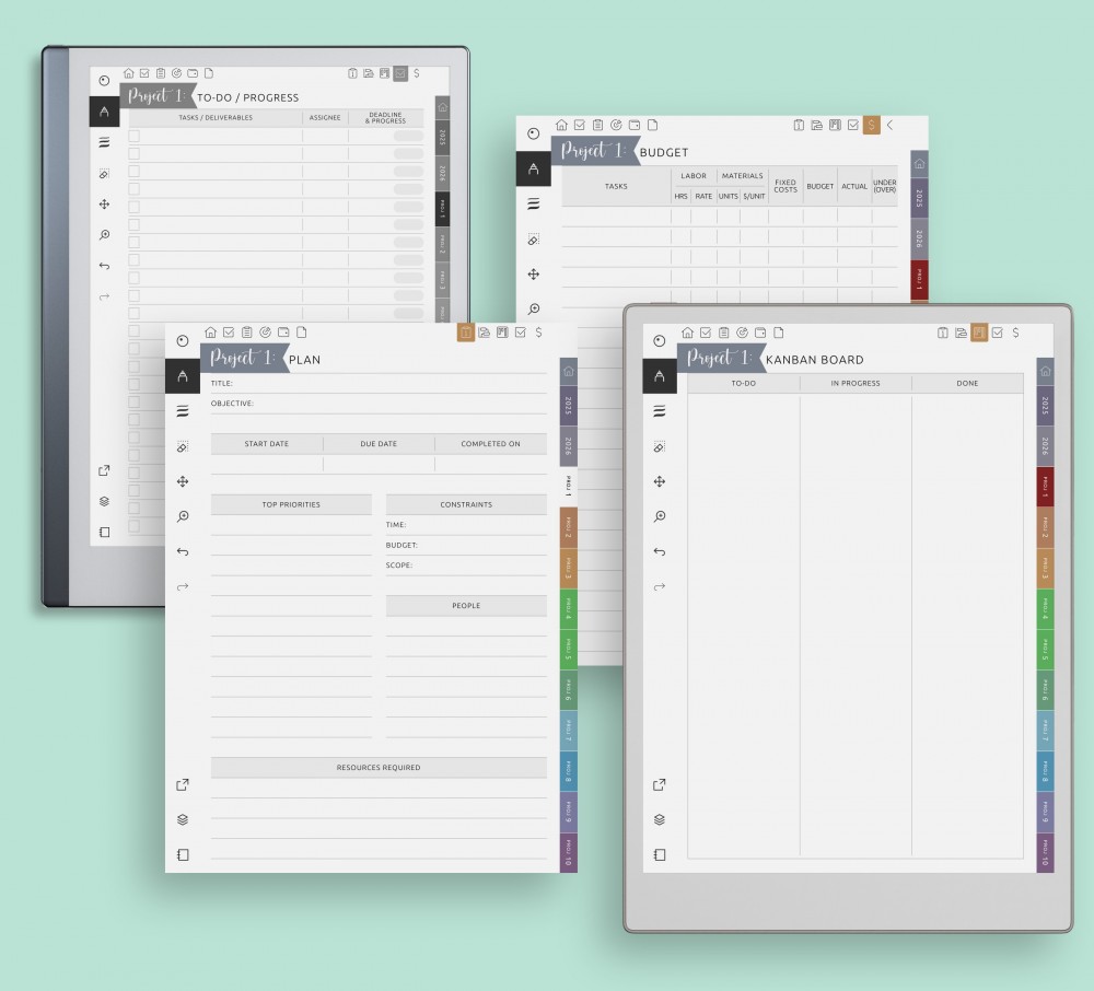 Navigate Projects with Precision for reMarkable Navigate Projects with Precision Template for reMarkable