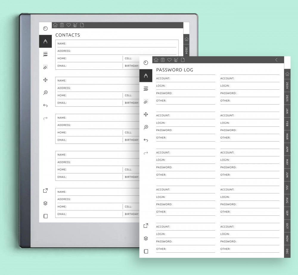 📌 Essentials at Your Fingertips for reMarkable 📌 Essentials at Your Fingertips Template for reMarkable