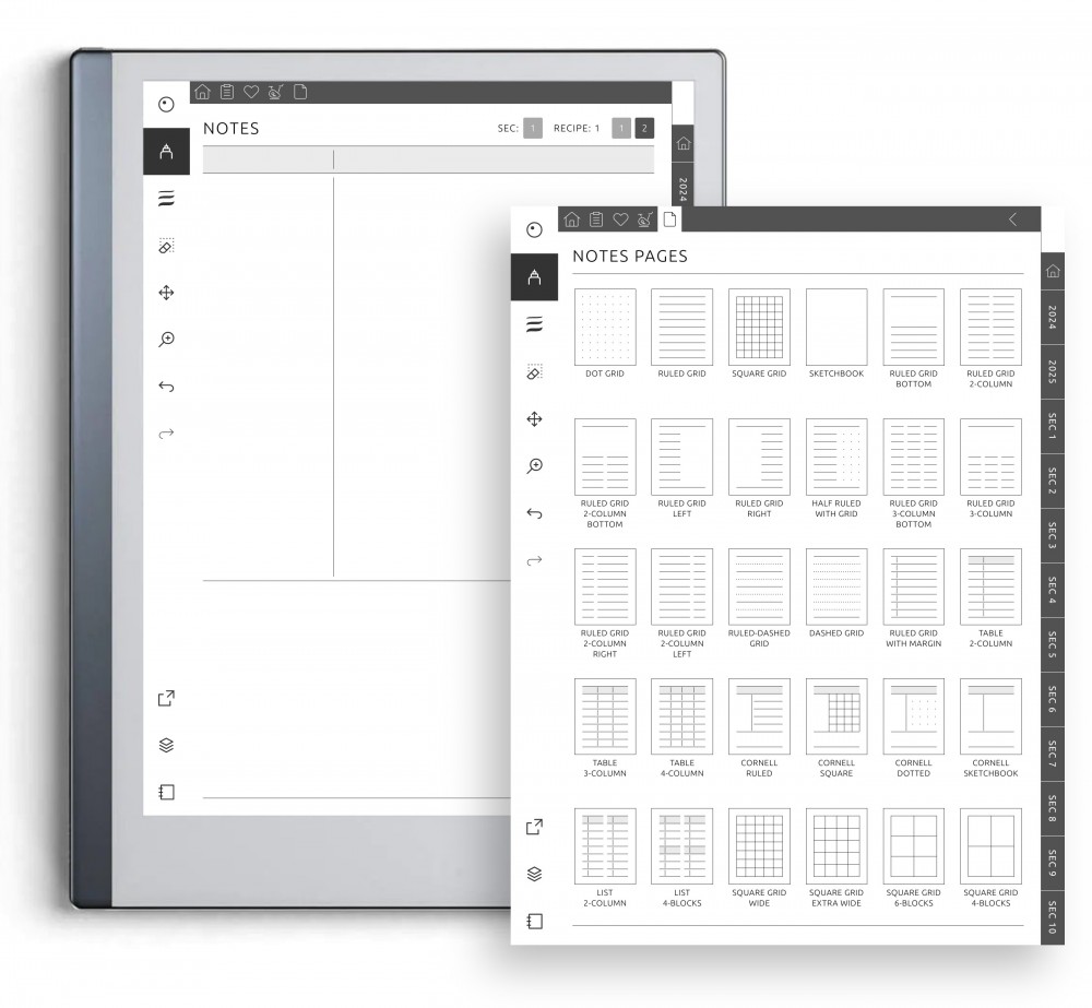 🖋 Note Nooks for reMarkable 🖋 Note Nooks Template for reMarkable