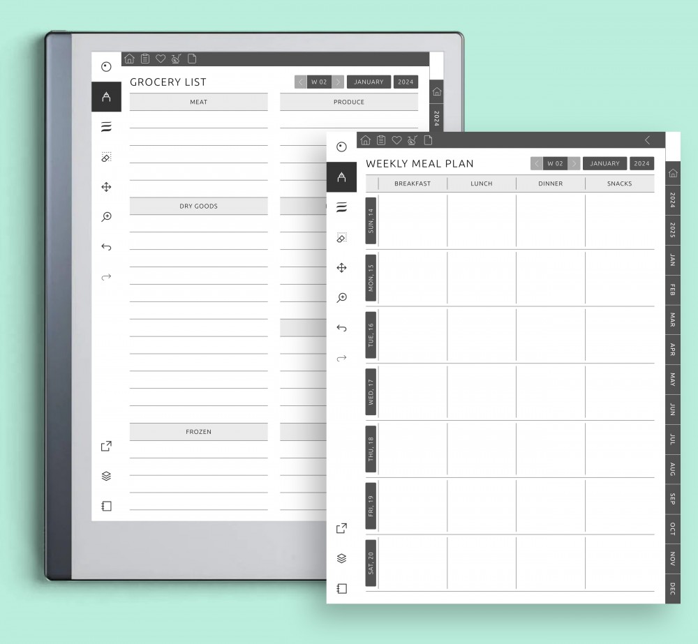 🍲 Meal Mastery for reMarkable 🍲 Meal Mastery Template for reMarkable