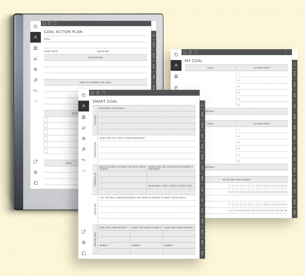 Crush Your Goals with Our Planner for reMarkable Crush Your Goals with Our Planner Template for reMarkable