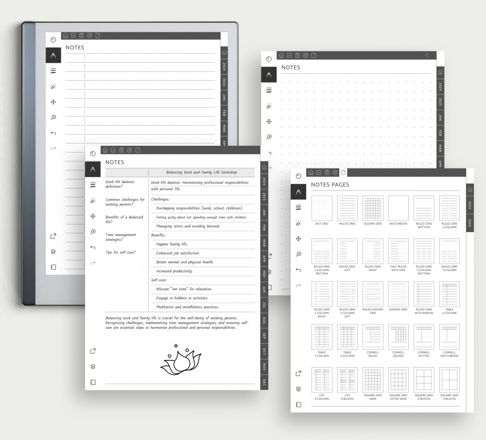 Enhance Your Notes with Tailored Templates for Every Style for reMarkable Enhance Your Notes with Tailored Templates for Every Style Template for reMarkable
