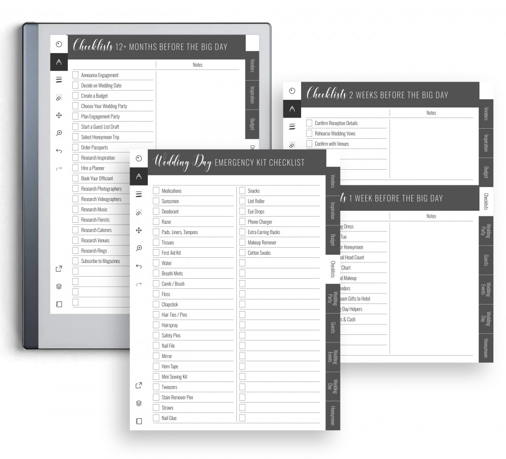 Checklists for reMarkable Checklists Template for reMarkable