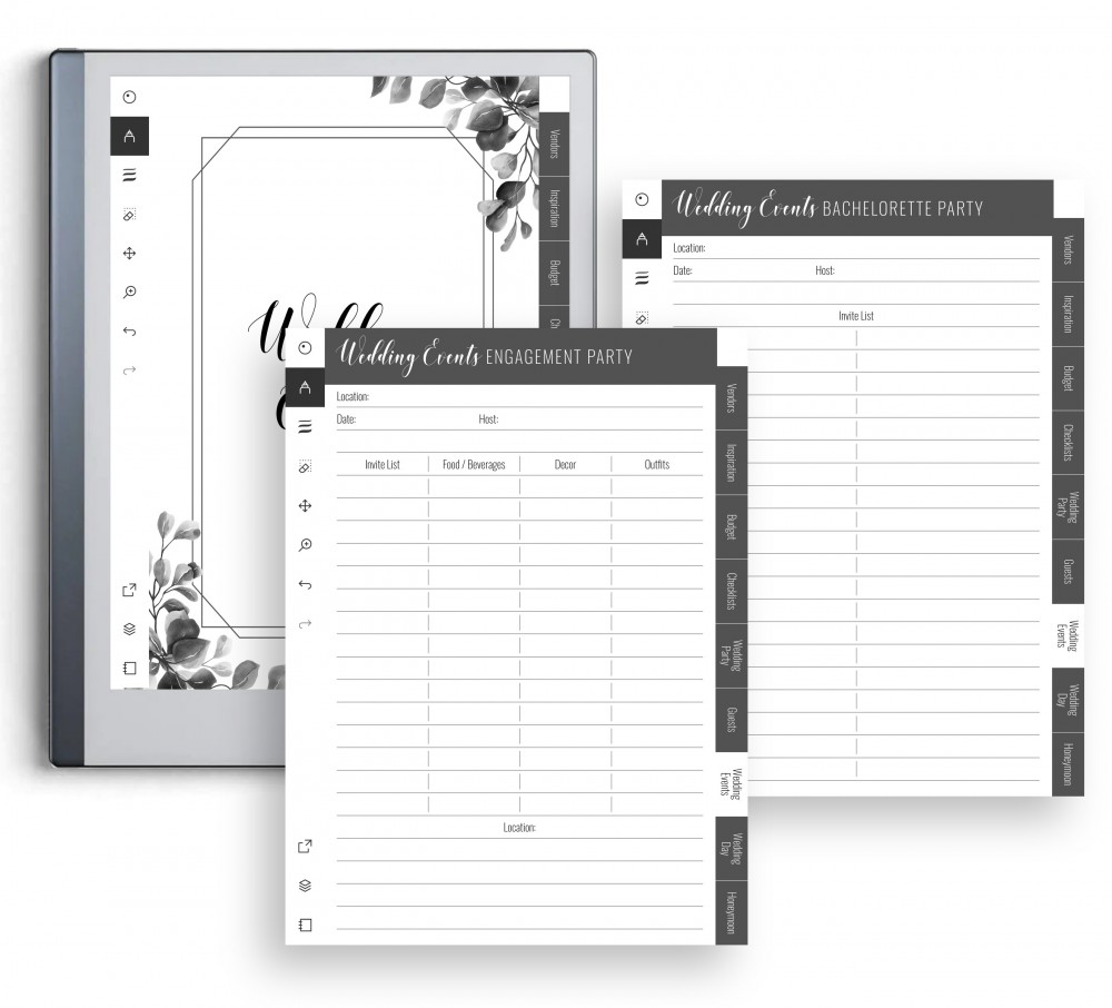 Events Planning for reMarkable Events Planning Template for reMarkable