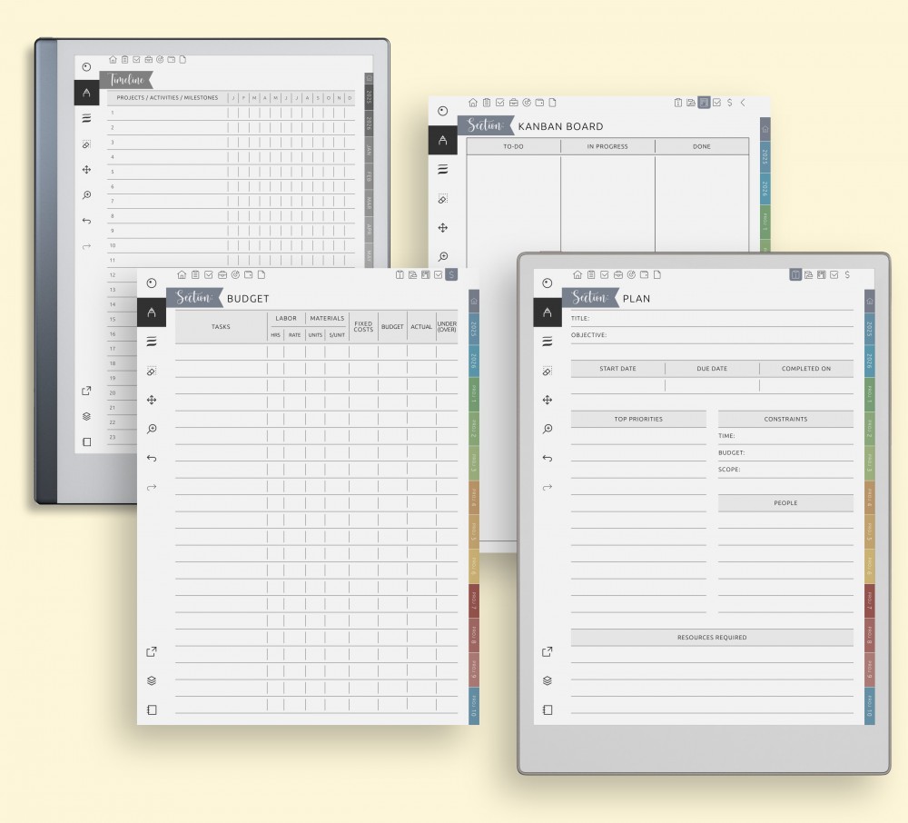 π Projects, Organized and Moving for reMarkable π Projects, Organized and Moving Template for reMarkable