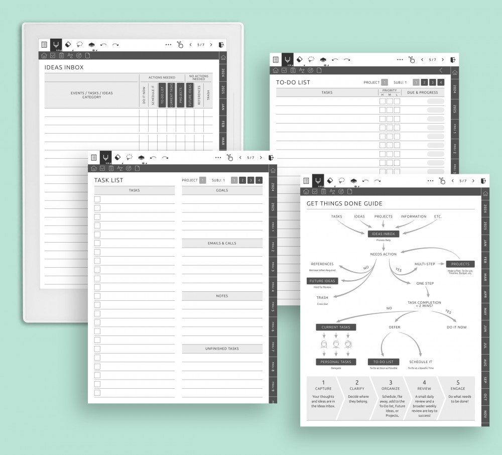 Take Charge of Your Tasks and Reach New Heights for Supernote Planner Take Charge of Your Tasks and Reach New Heights Template for Supernote