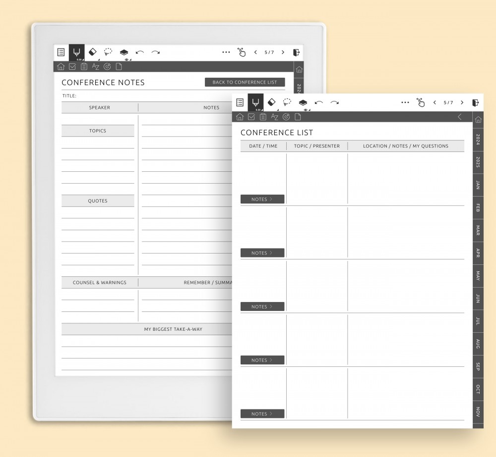Streamline Your Professional Event Management for Supernote Planner Streamline Your Professional Event Management Template for Supernote
