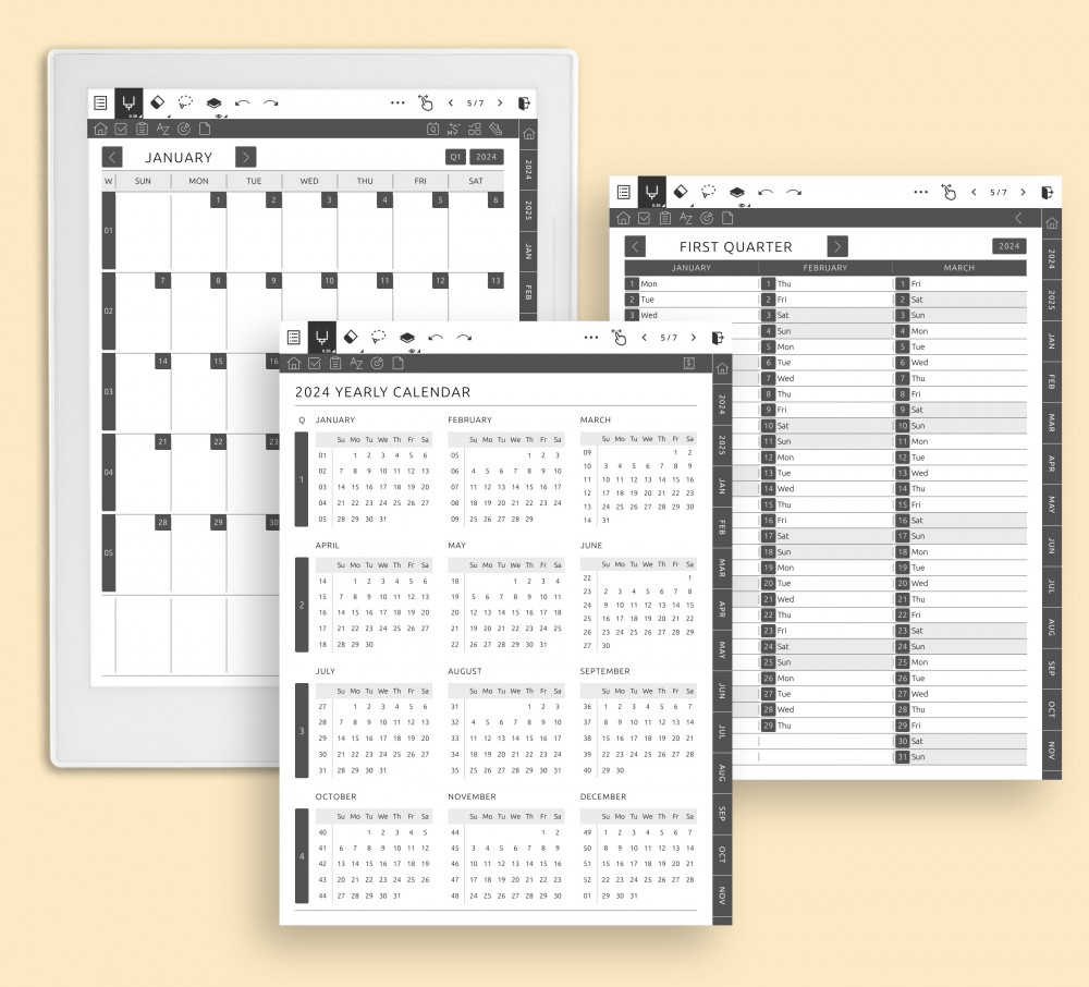 Master Your Planning and Scheduling for Supernote Planner Master Your Planning and Scheduling Template for Supernote