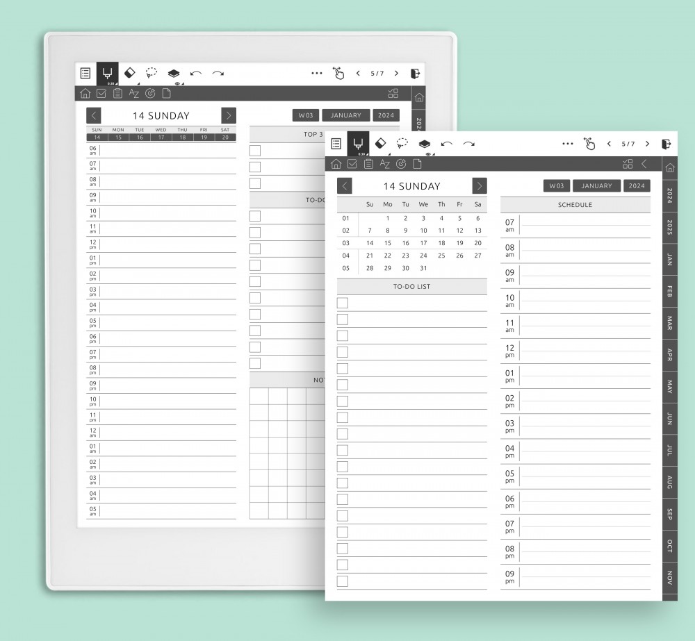 Elevate Your Day-to-Day Efficiency for Supernote Planner Elevate Your Day-to-Day Efficiency Template for Supernote