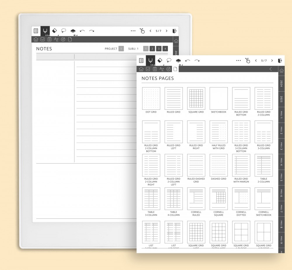 Tailor Your Notes with Diverse Customizable Templates for Supernote Planner Tailor Your Notes with Diverse Customizable Templates Template for Supernote