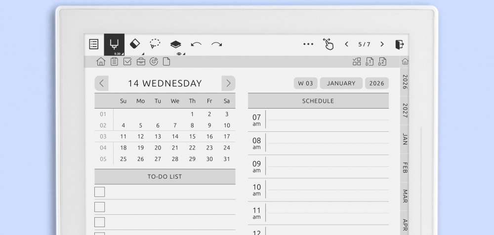 Supernote Digital Shop Planner Digital Shop Planner for Supernote Templates