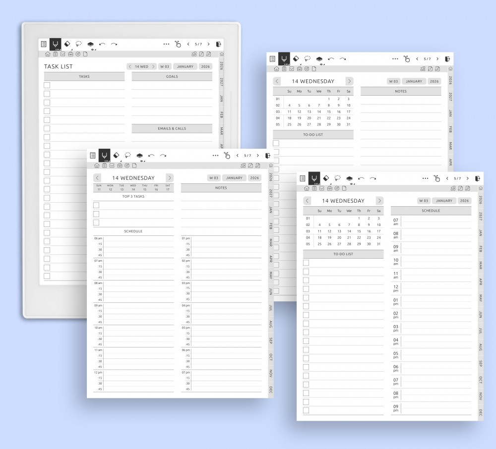 Daily Pages for Shop Owners for Supernote Planner Daily Pages for Shop Owners Template for Supernote