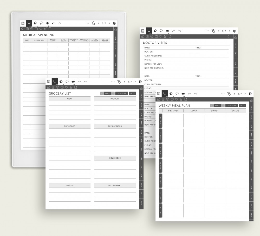 Promote Family Well-Being for Supernote Planner Promote Family Well-Being Template for Supernote