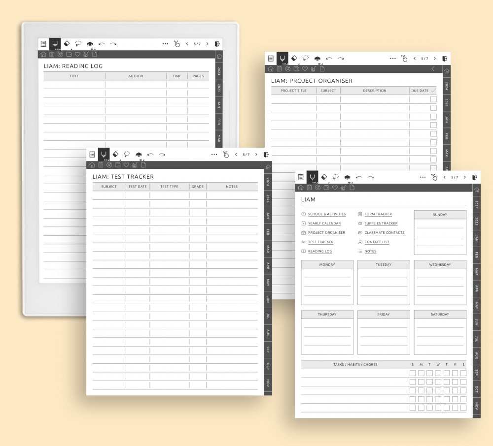 Maximize Your Child's Academic Experience for Supernote Planner Maximize Your Child's Academic Experience Template for Supernote