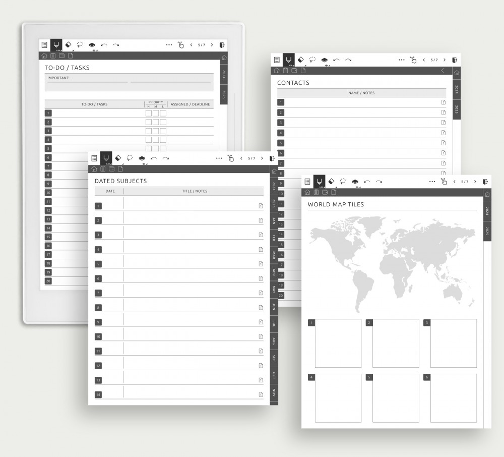 Customize Your Sections and Tabs for Supernote Planner Customize Your Sections and Tabs Template for Supernote
