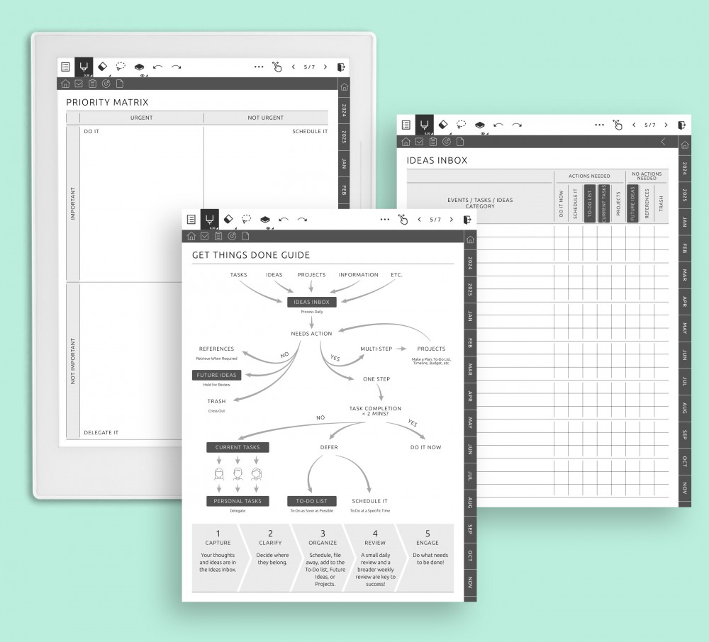 Achieve More with Ease! for Supernote Planner Achieve More with Ease! Template for Supernote