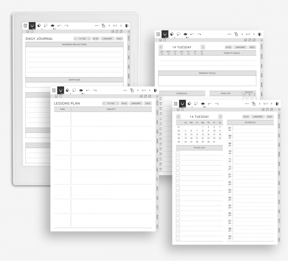 ✏️ Plan Each Day with Focus for Supernote Planner ✏️ Plan Each Day with Focus Template for Supernote