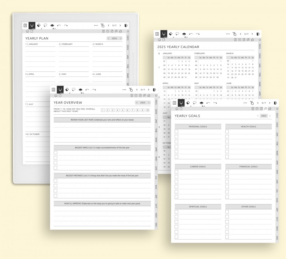 📆 Start the Year with a Clear Vision for Supernote Planner 📆 Start the Year with a Clear Vision Template for Supernote