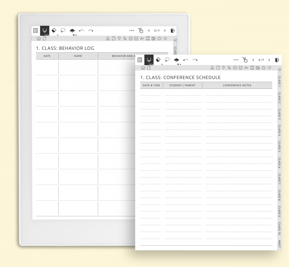 📋 Support Communication and Student Growth for Supernote Planner 📋 Support Communication and Student Growth Template for Supernote