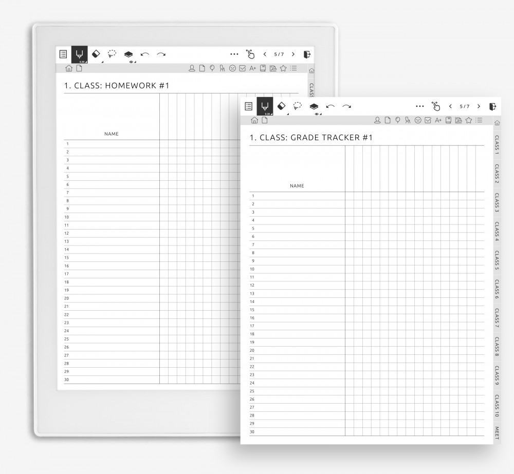 🧮 Keep Student Progress Organized for Supernote Planner 🧮 Keep Student Progress Organized Template for Supernote