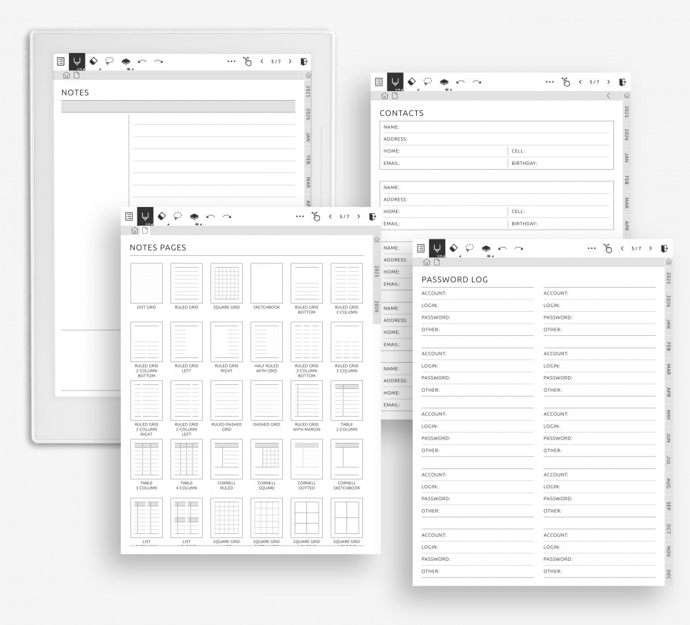 🗃️ Store What Matters and Stay Organized for Supernote Planner 🗃️ Store What Matters and Stay Organized Template for Supernote