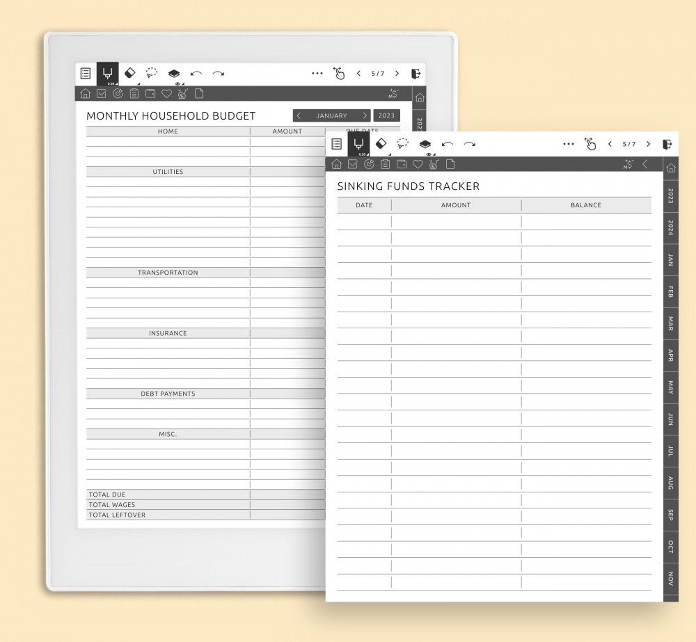 Achieve Financial Mastery: Empower Your Money Management with 10 Customizable Templates for Supernote Planner Achieve Financial Mastery: Empower Your Money Management with 10 Customizable Templates Template for Supernote