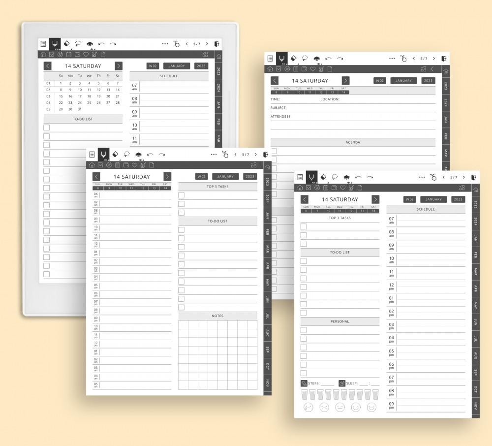Maximize Your Daily Productivity for Supernote Planner Maximize Your Daily Productivity Template for Supernote