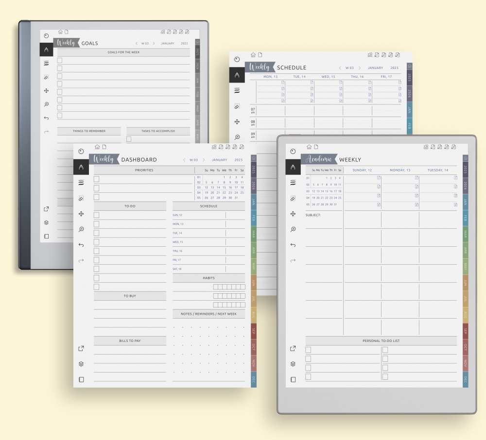 🗓️ Plan Your Week Your Way for reMarkable 🗓️ Plan Your Week Your Way Template for reMarkable