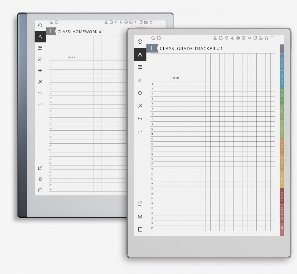 🧮 Keep Student Progress Organized for reMarkable 🧮 Keep Student Progress Organized Template for reMarkable