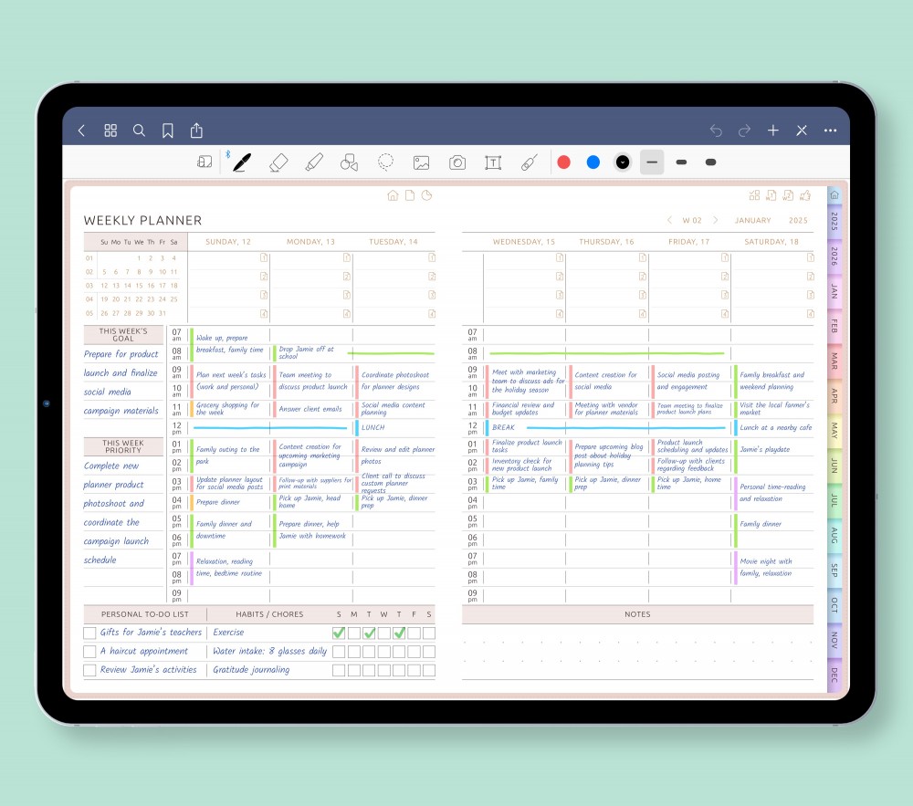 🗓️ Pick Your Weekly Layout Template for Digital Planner 🗓️ Pick Your Weekly Layout  for Digital Planner