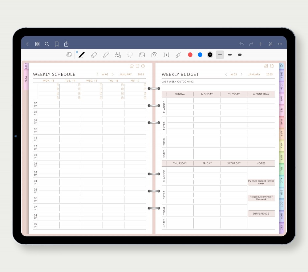 📅 5- or 7-Day Schedules Template for Digital Planner 📅 5- or 7-Day Schedules  for Digital Planner