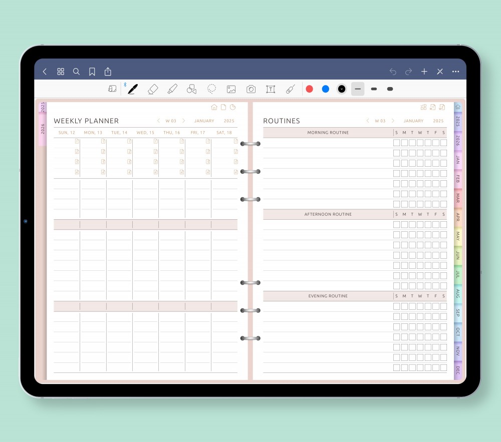 ✍️ Customize Your Weekly Setup Template for Digital Planner ✍️ Customize Your Weekly Setup  for Digital Planner