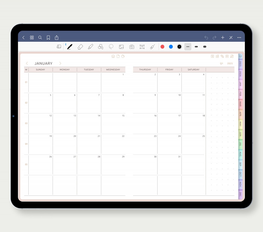 📆 Stay on Track Monthly Template for Digital Planner 📆 Stay on Track Monthly  for Digital Planner