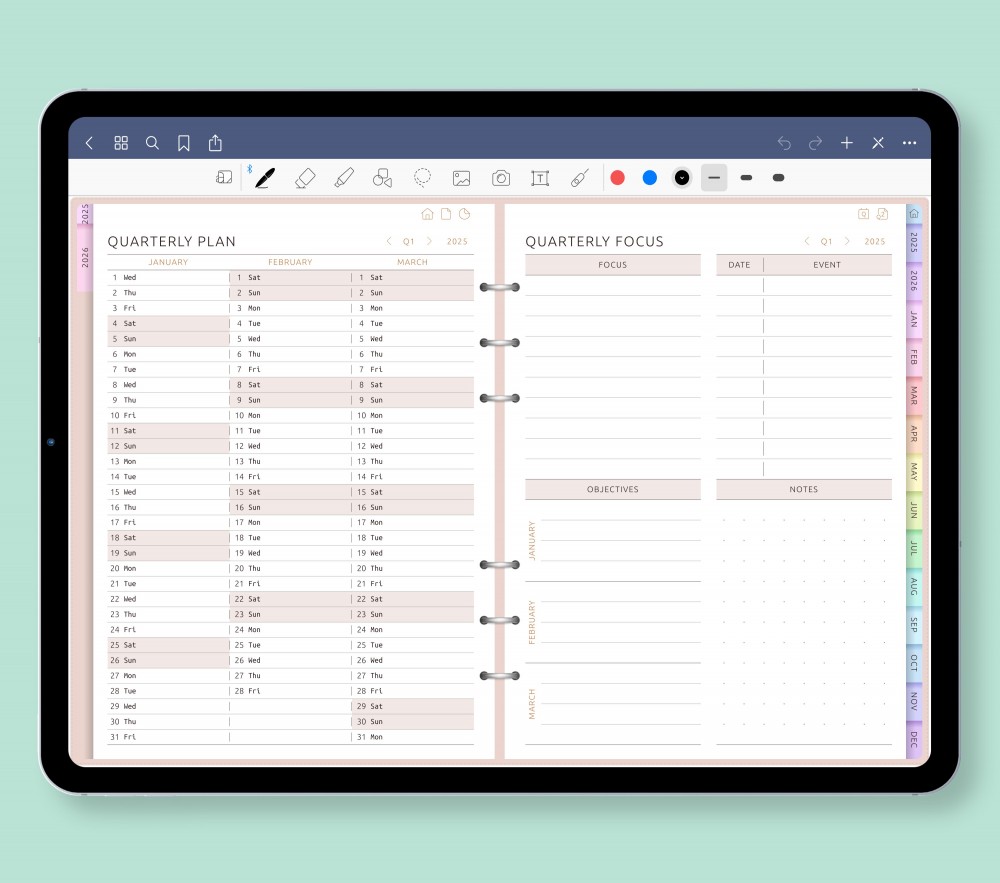 📊 Quarterly Planning That Keeps You Moving Template for Digital Planner 📊 Quarterly Planning That Keeps You Moving  for Digital Planner
