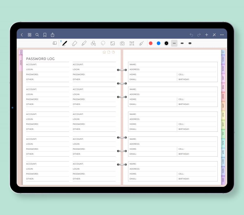 🗂️ Everything in One Place Template for Digital Planner 🗂️ Everything in One Place  for Digital Planner