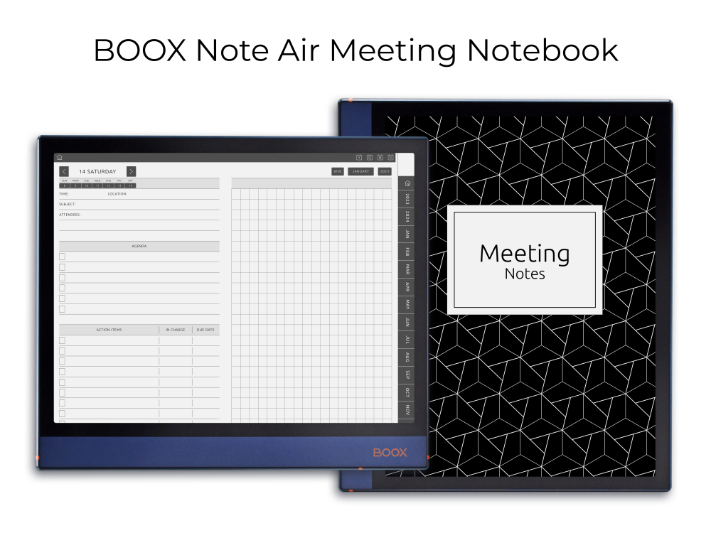 ONYX BOOX - Meeting Notes Book ONYX BOOX - Meeting Notes Book