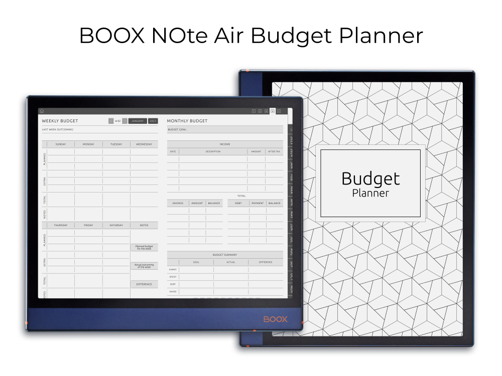 BOOX Note Budget Planner BOOX Note Budget Planner