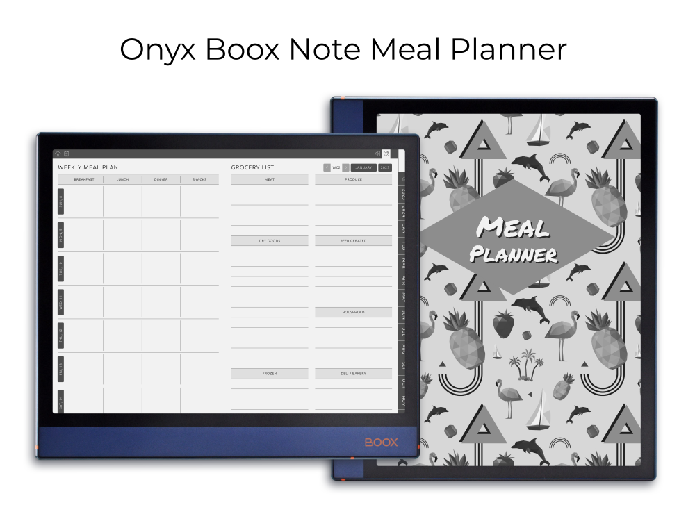 BOOX Note Meal Planner BOOX Note Meal Planner