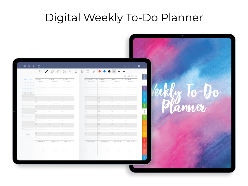 Digital Weekly To-Do Planner Digital Weekly To-Do Planner