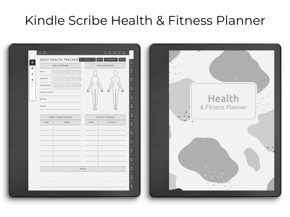 Kindle Scribe Health & Fitness Planner Kindle Scribe Health & Fitness Planner