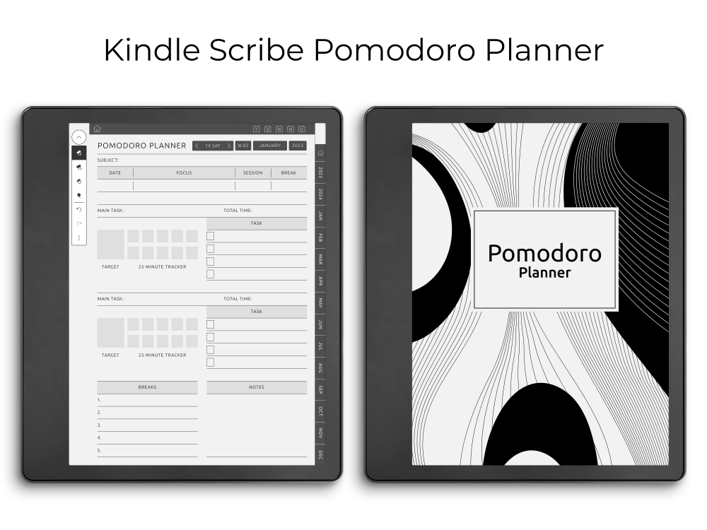 Kindle Scribe Pomodoro Planner Kindle Scribe Pomodoro Planner