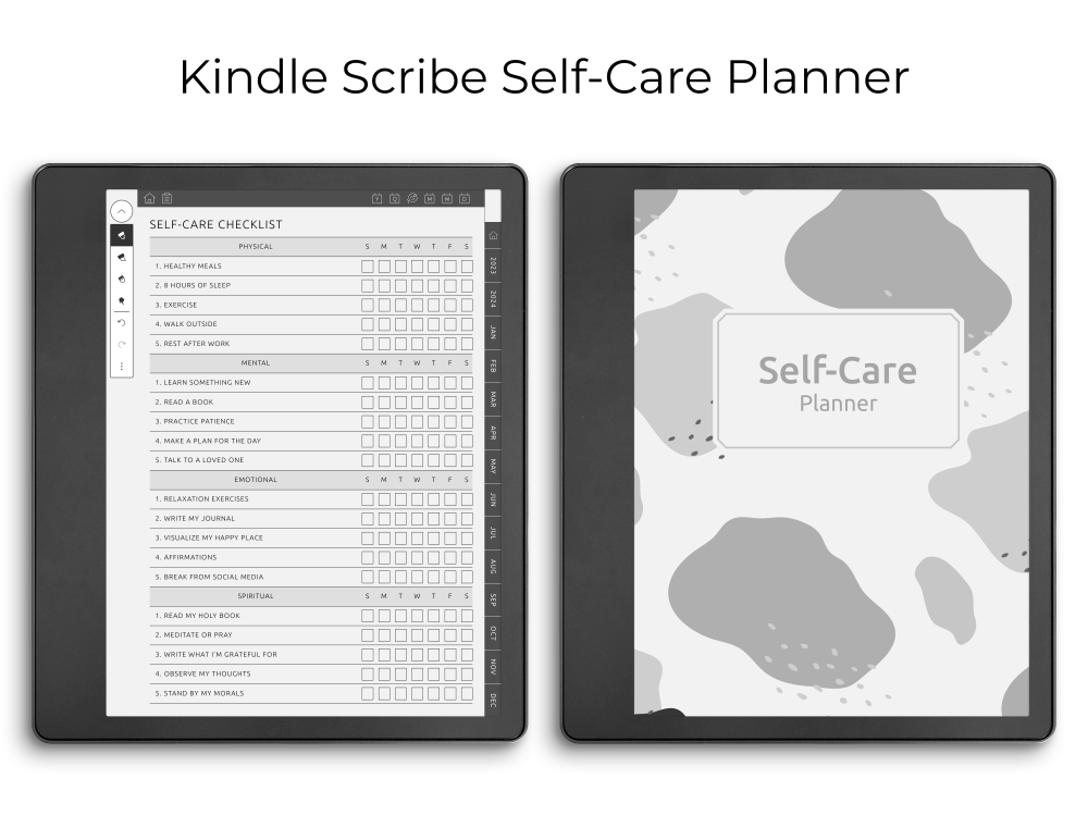 Kindle Scribe Self-Care Planner Kindle Scribe Self-Care Planner