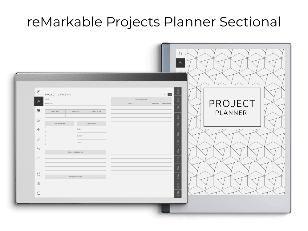 reMarkable Projects Planner Sectional reMarkable Projects Planner Sectional