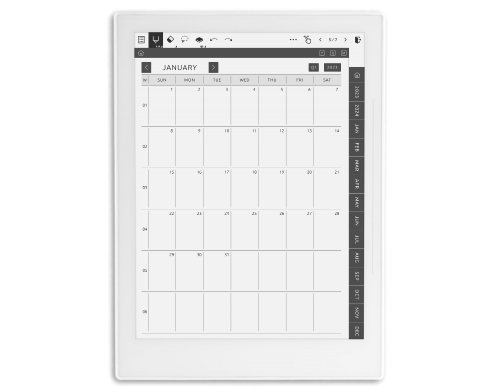 Supernote Monthly Planner Supernote Monthly Planner