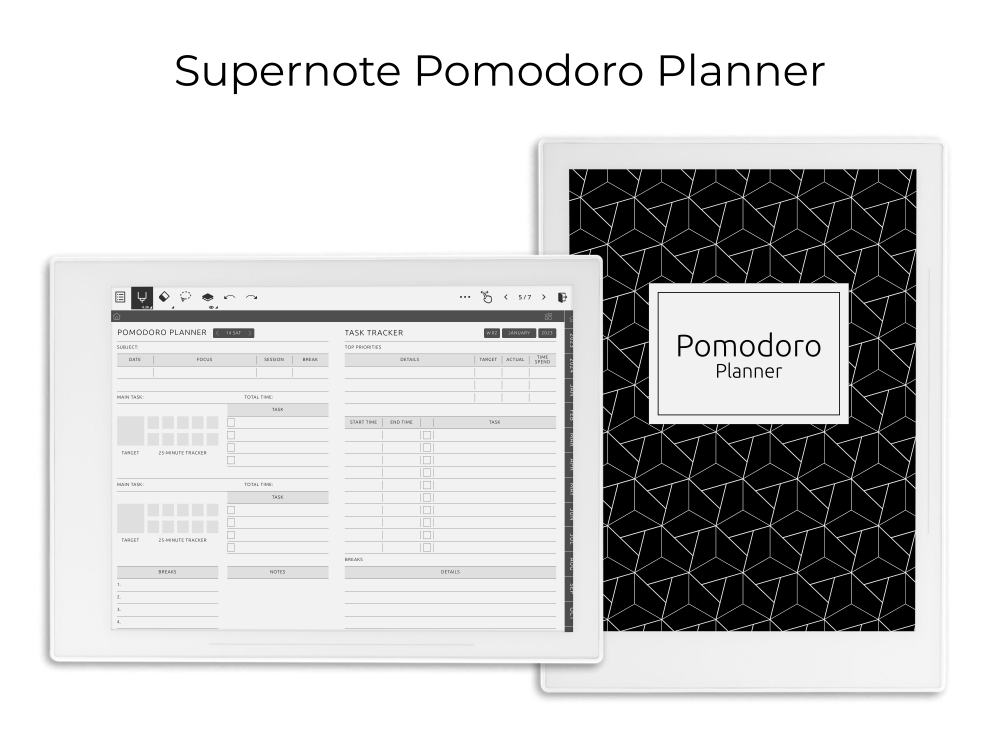 Supernote Pomodoro Planner Supernote Pomodoro Planner